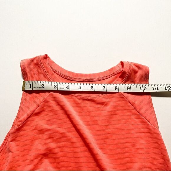 Tek Gear Women Orange Active Workout Wicking Stretch Polyester Tank Top Size L - Picture 4 of 6